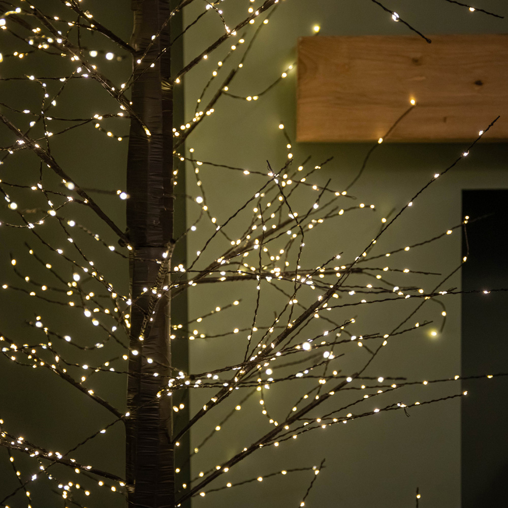 Samuel Alexander 1700 Warm White LED Black Micro Dot Pre-Lit Artificial Christmas Tree 7ft Image 4