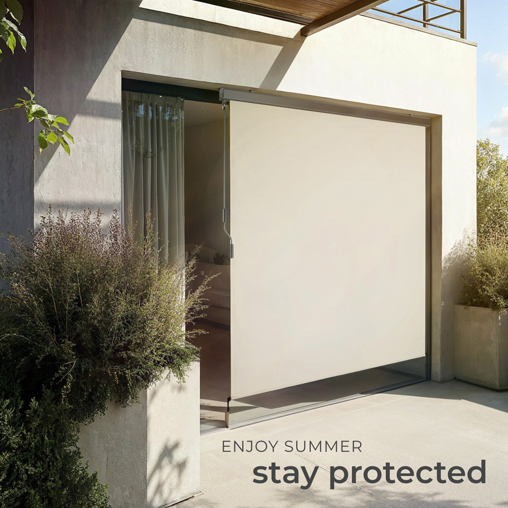 tectake Eloise Beige Vertical Awning with 2 Wall Brackets 1.6 x 2.5m Image 7