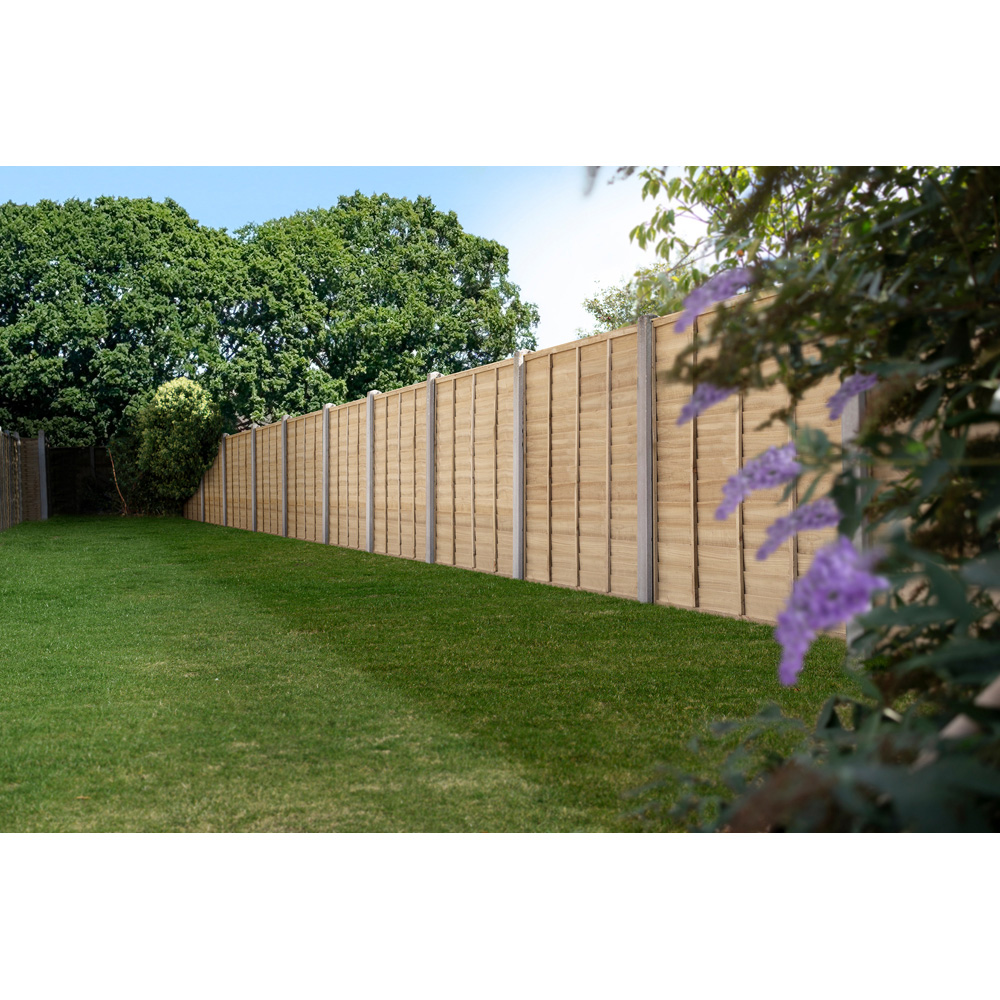 Forest Garden 6 x 5ft Natural Signature Lap Fence Panel Image 5