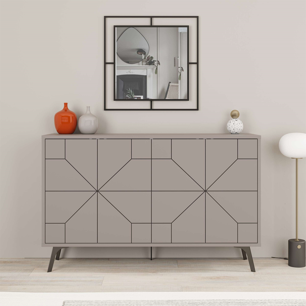 Decortie Dune Mocha Grey Console Sideboard Image 6