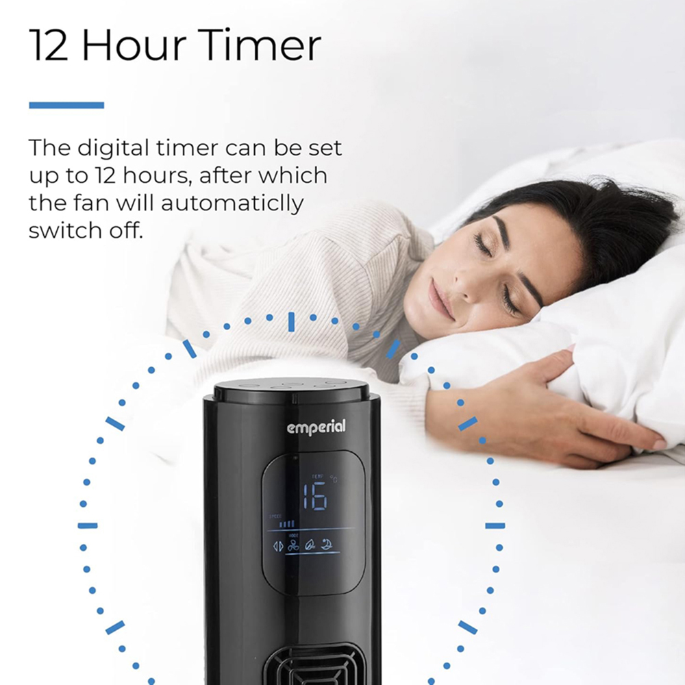 Emperial Black Tower Fan with Remote Control 46 inch Image 7