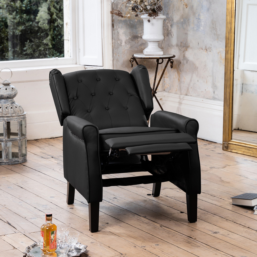 Artemis Home Galena Black Manual Recliner Chair Image 6