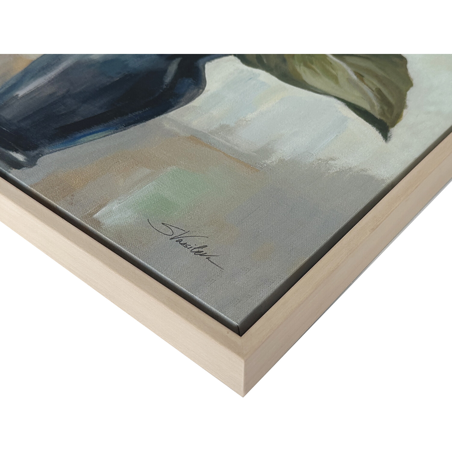 Still Life Plants Framed Canvas - Green Image 3