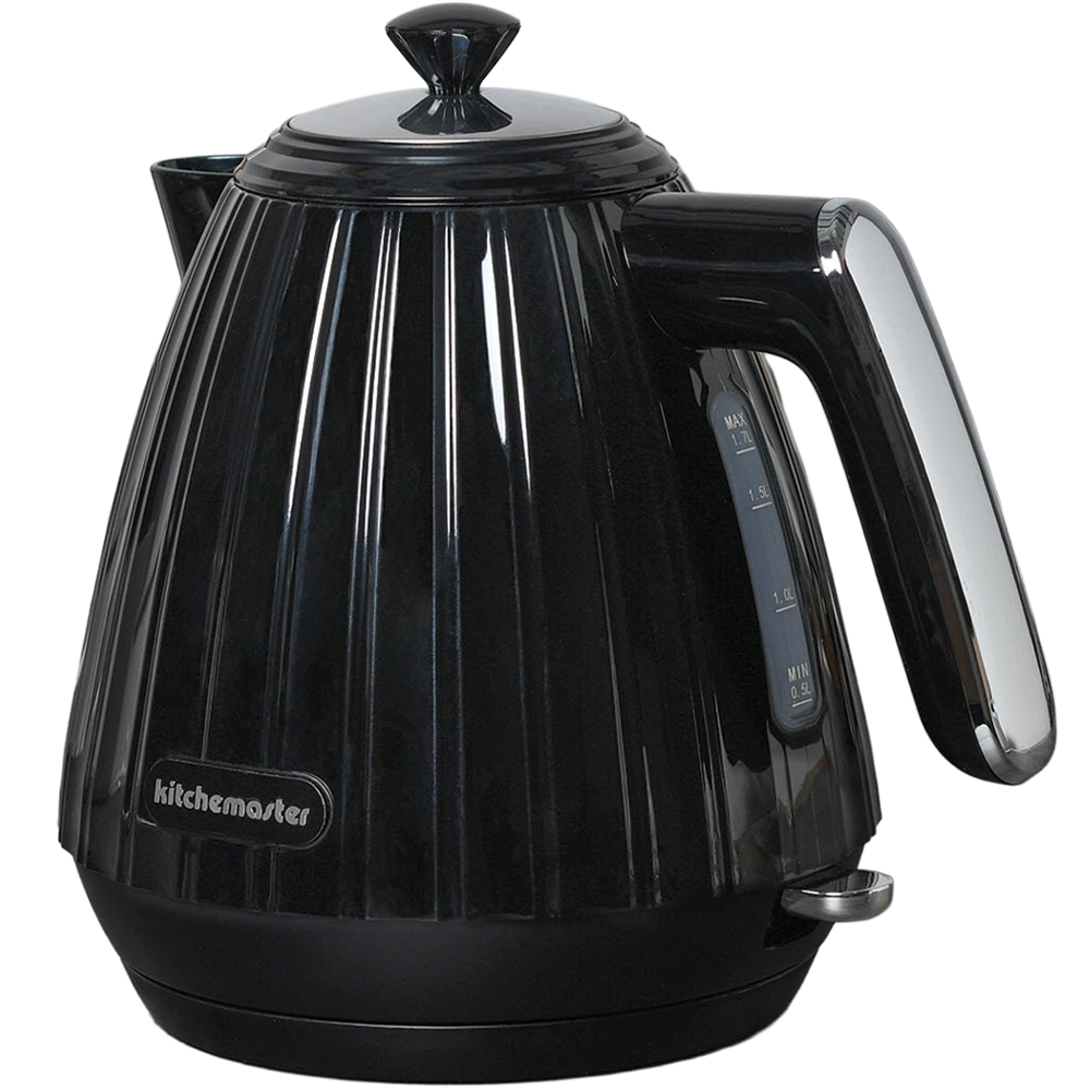 KitchenMaster Waterfall Kettle - Black Image 1