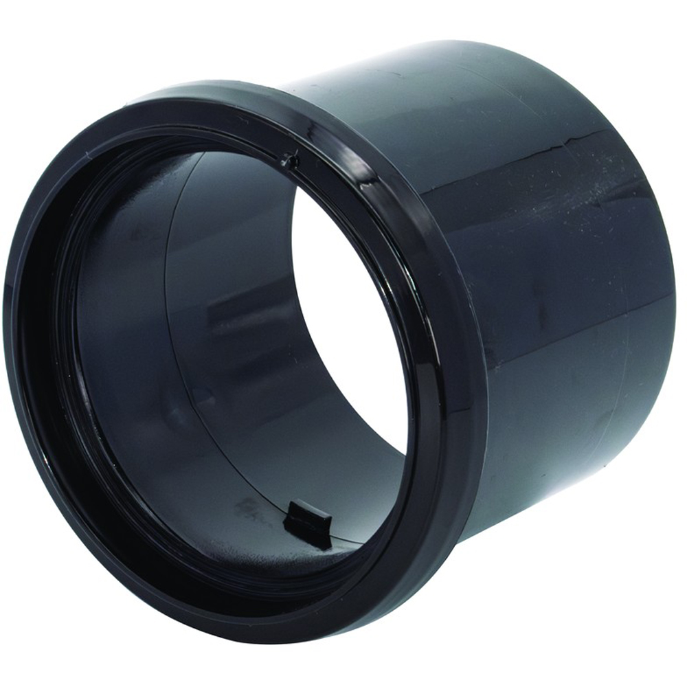 FloPlast Ring Seal Soil Coupling Single Socket Black 110mm Image 2