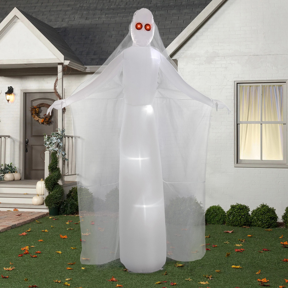 Living and Home Halloween Inflatable Ghost Bribe with Red Eyes 240cm Image 2