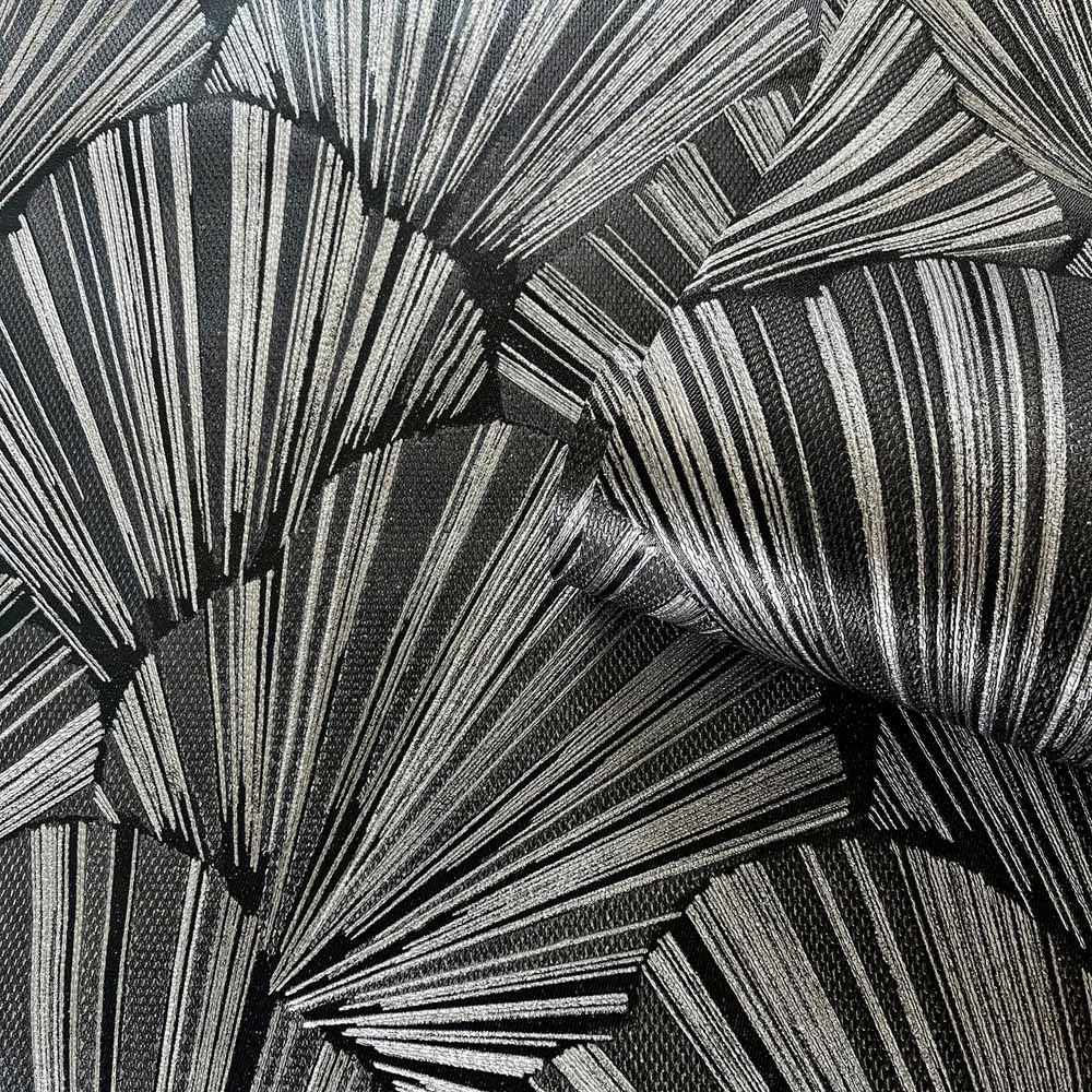 Belgravia Decor Allegra Black Vinyl Wallpaper Image 2