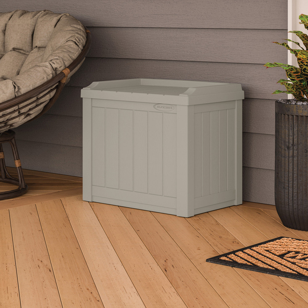Suncast Florida 83L Light Taupe Storage Box Image 2