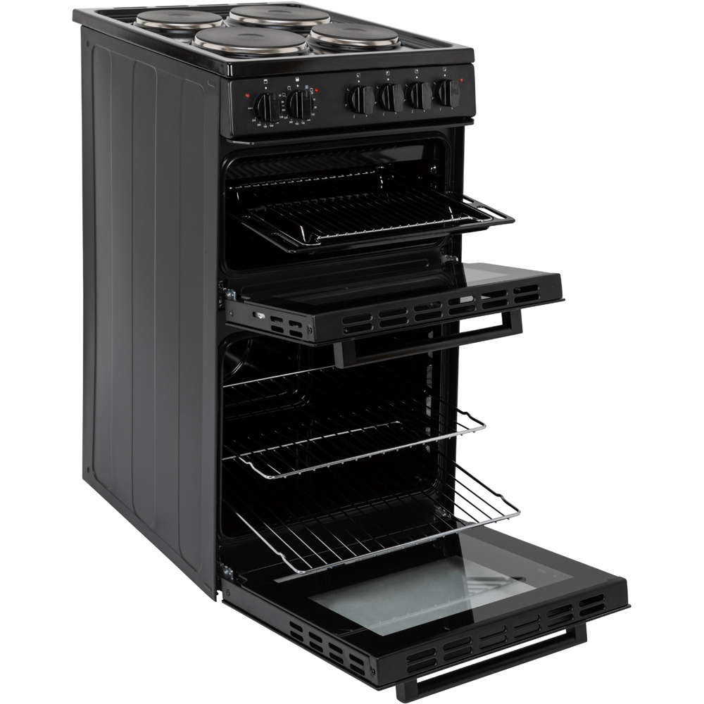 Willow Appliances WE50TSB Black Twin Cavity 31L and 62L Double Oven Electric Cooker with 4 Burner Image 3