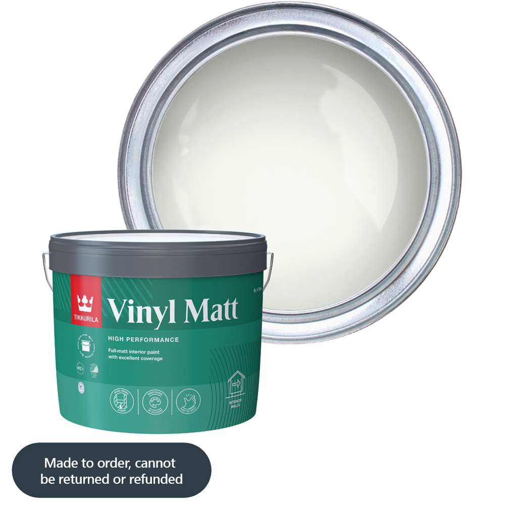 Tikkurila Vinyl Matt Paper F797 Walls and Ceilings High-Opacity Matt Emulsion 10L Image 1