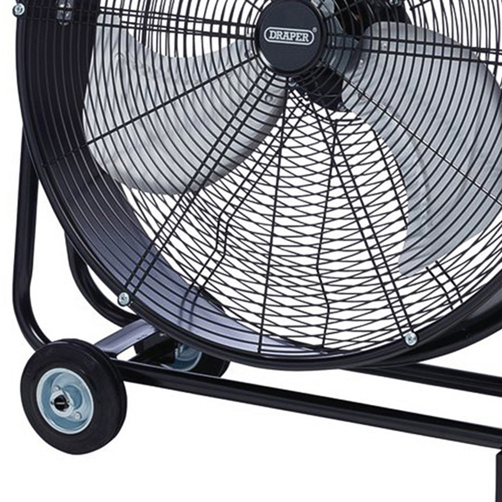 Draper Black and Silver High Velocity Drum Fan 24 inch Image 3