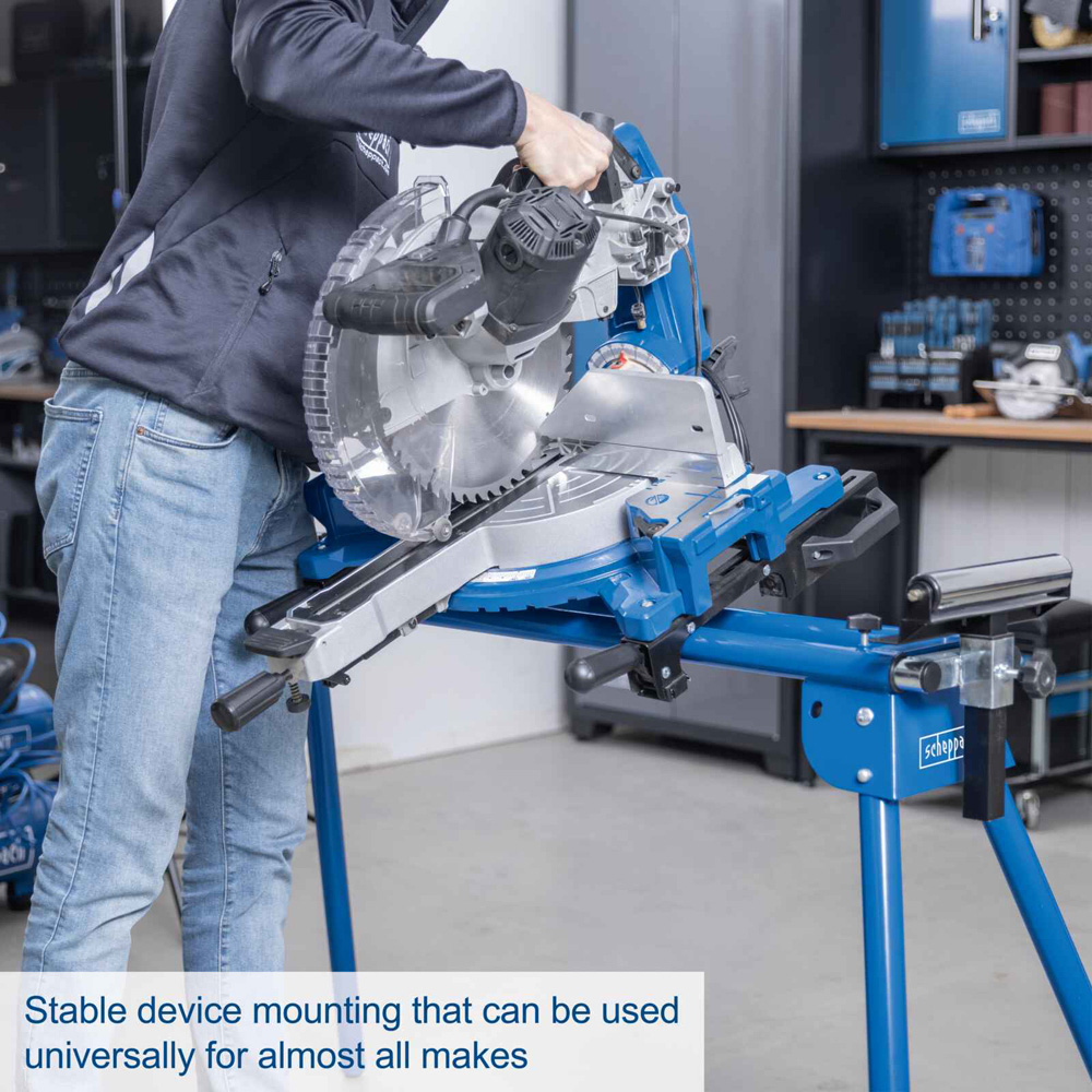 Scheppach UMF1600 200kg Load Universal Mitre Saw Stand with 1.65m Support Width Image 5