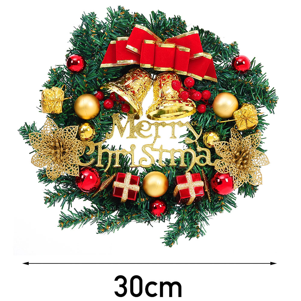 Living and Home Christmas Wreath with Baubles and Berries 30cm Image 9