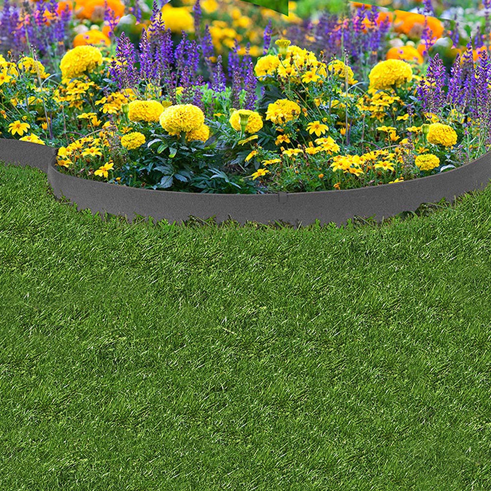Garden Gear 9 x 610cm 9 Pack Grey Thinline Garden Border Edging Image 3