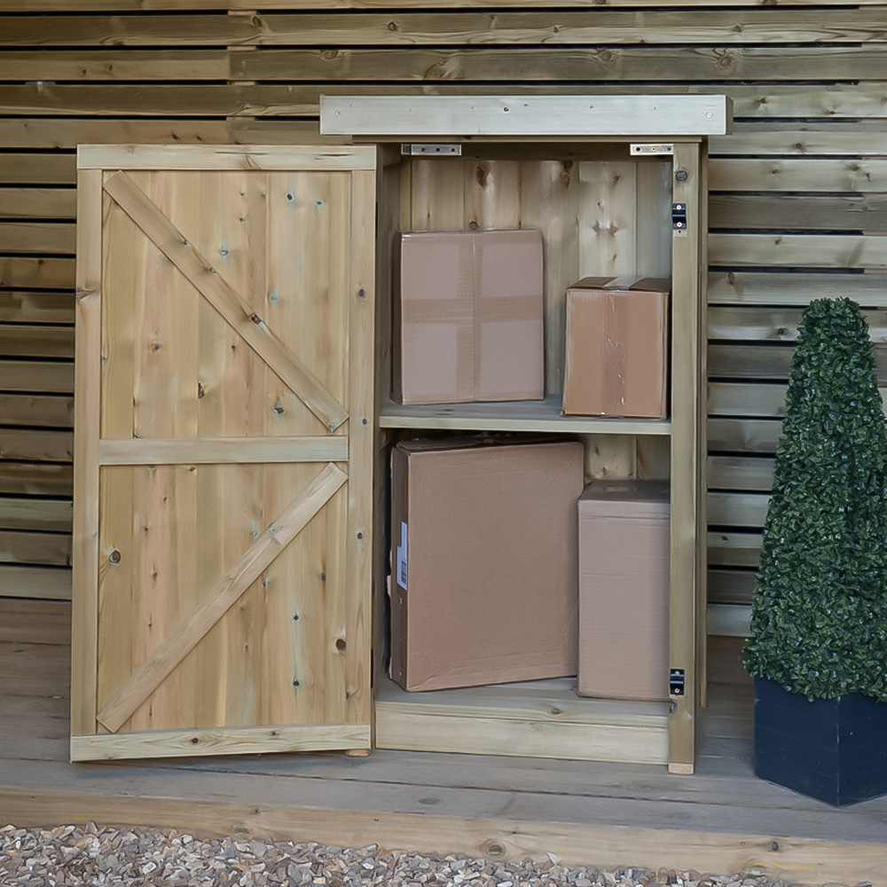 The Garden Village Pendle 4 x 2 x 1.5ft Large Parcel Storage Shed Image 7