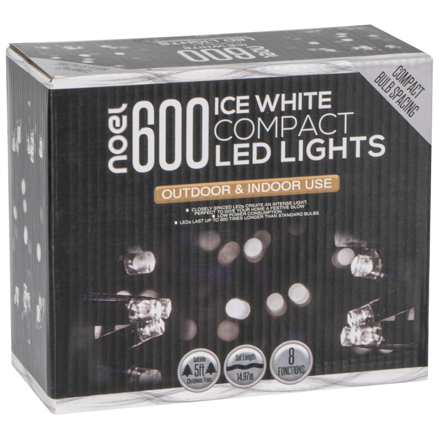 noel 600 Compact LED Lightchain - Ice White Image 2