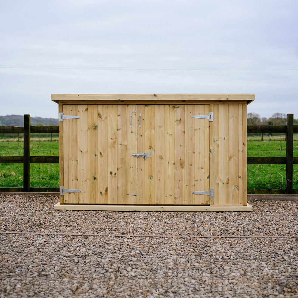 The Garden Village Chipping 7 x 3ft Small Bike Shed Image 2