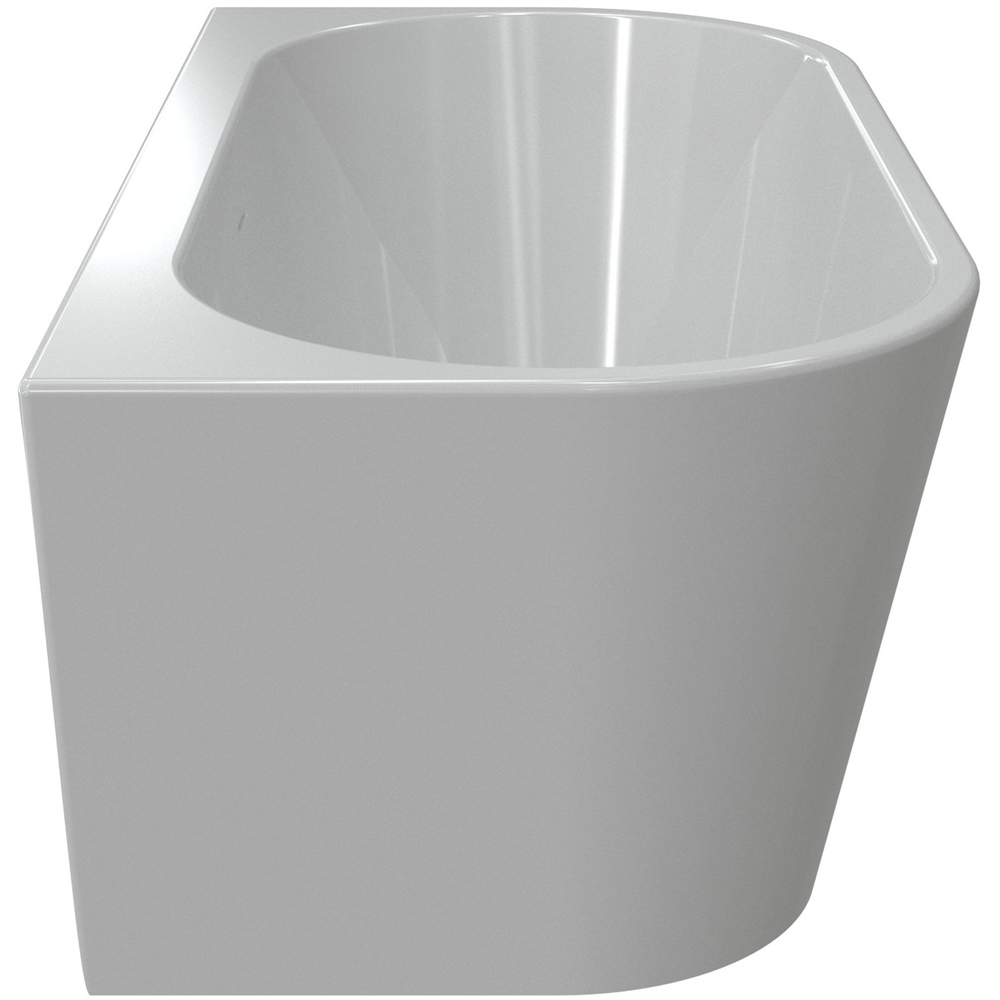 Bathstore Corsica White Back to Wall Double Round End Freestanding Bath 1500 x 750mm Image 3