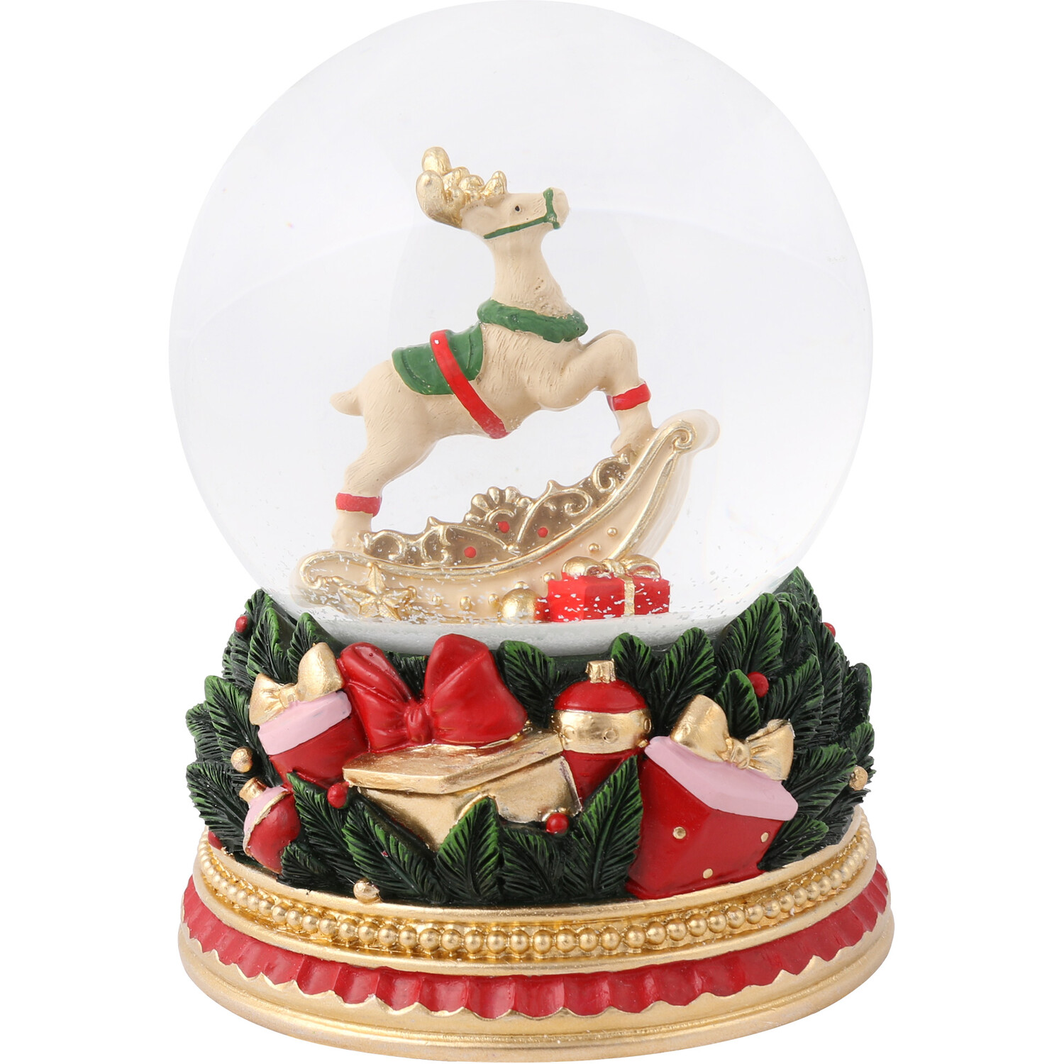 Rocking Horse Musical Snowglobe - Green Image 1