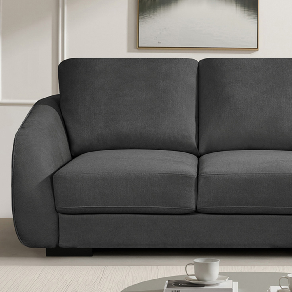 Artemis Home Fairview 2 Seater Charcoal Grey Fabric Sofa Image 2
