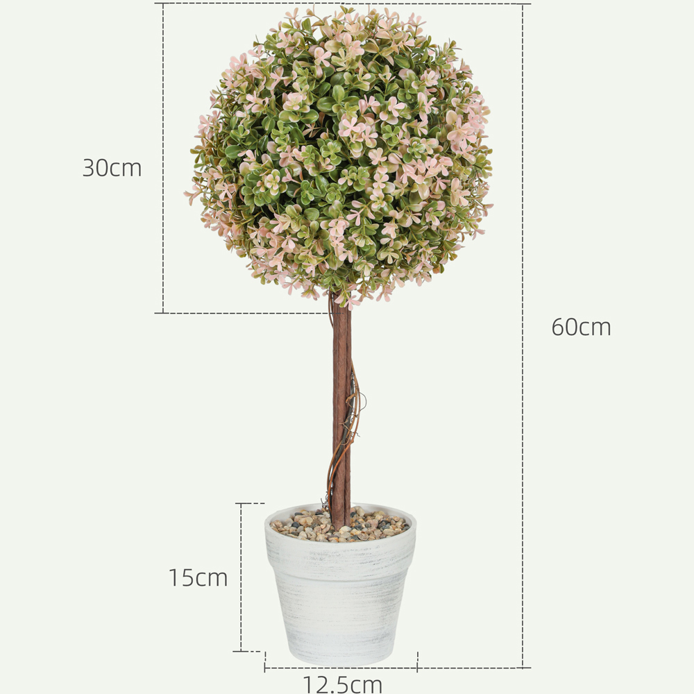 Portland Cream White Decorative Murraya Artificial Plant in Pot 2 Pack Image 9