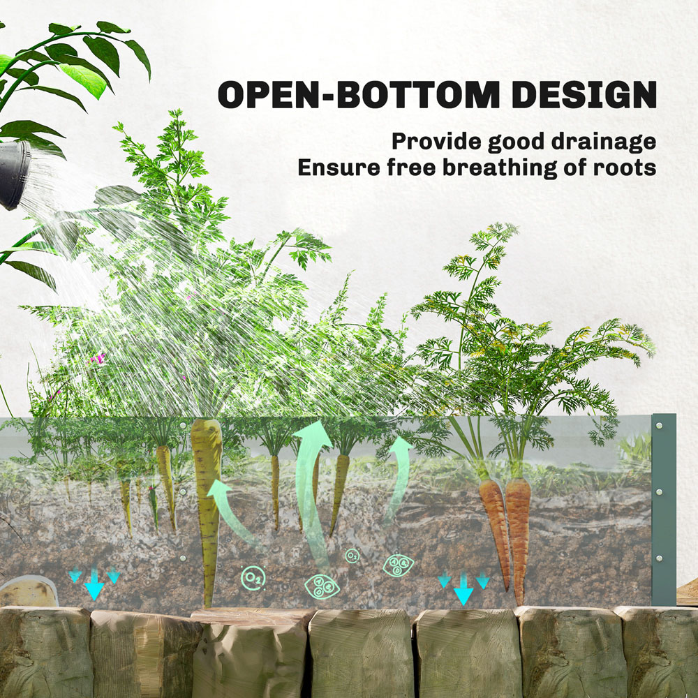 Outsunny Green 6.5 x 2.4ft Mini Greenhouse with Roll Up Door Image 3