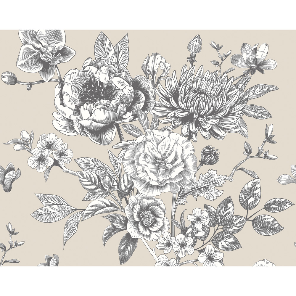 Origin Murals Large Rose Toile Stone Wall Mural Large Image 2