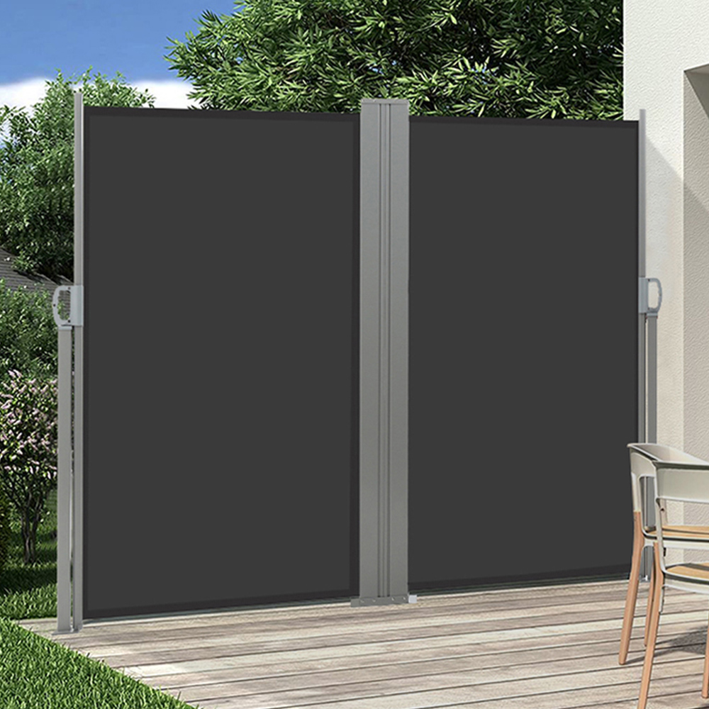 Living and Home Grey Retractable Side Awning 8 x 1.8m Image 1