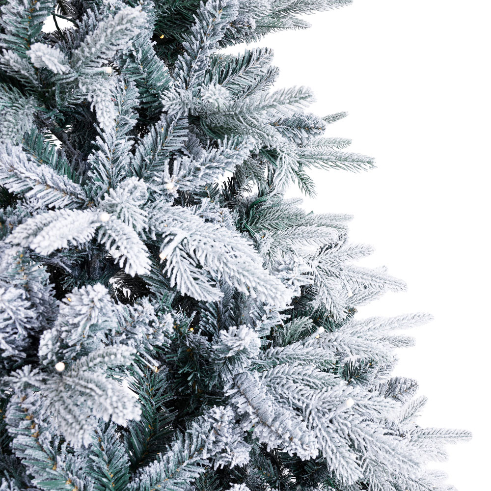 Charles Bentley Luxury Pre-Lit Faux Hinged Snowy Christmas Tree 6ft Image 3