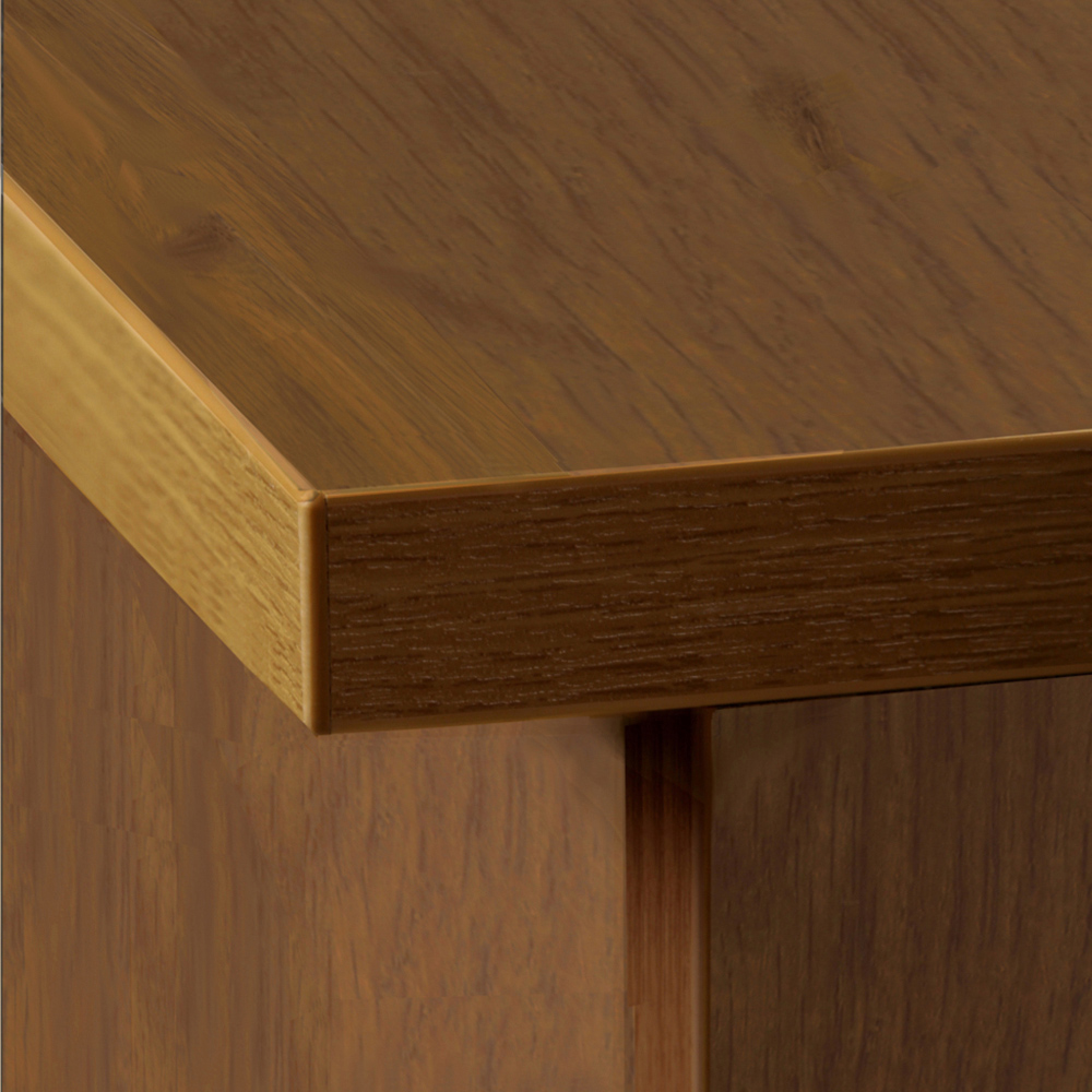 R White Cabinets 3 Shelf English Oak Mid Height Bookcase Image 3