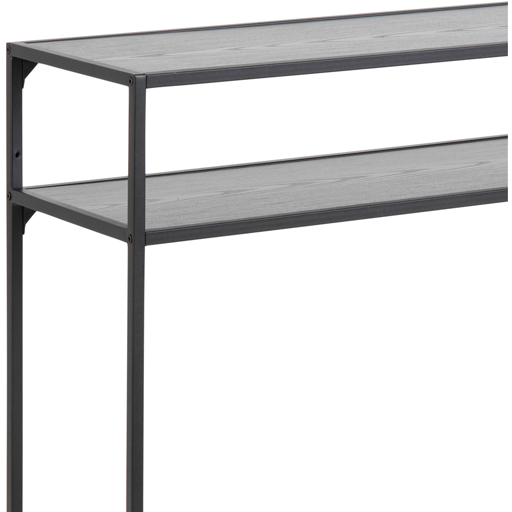 Florence Seaford Single Shelf Black Top Metal Console Table Image 5