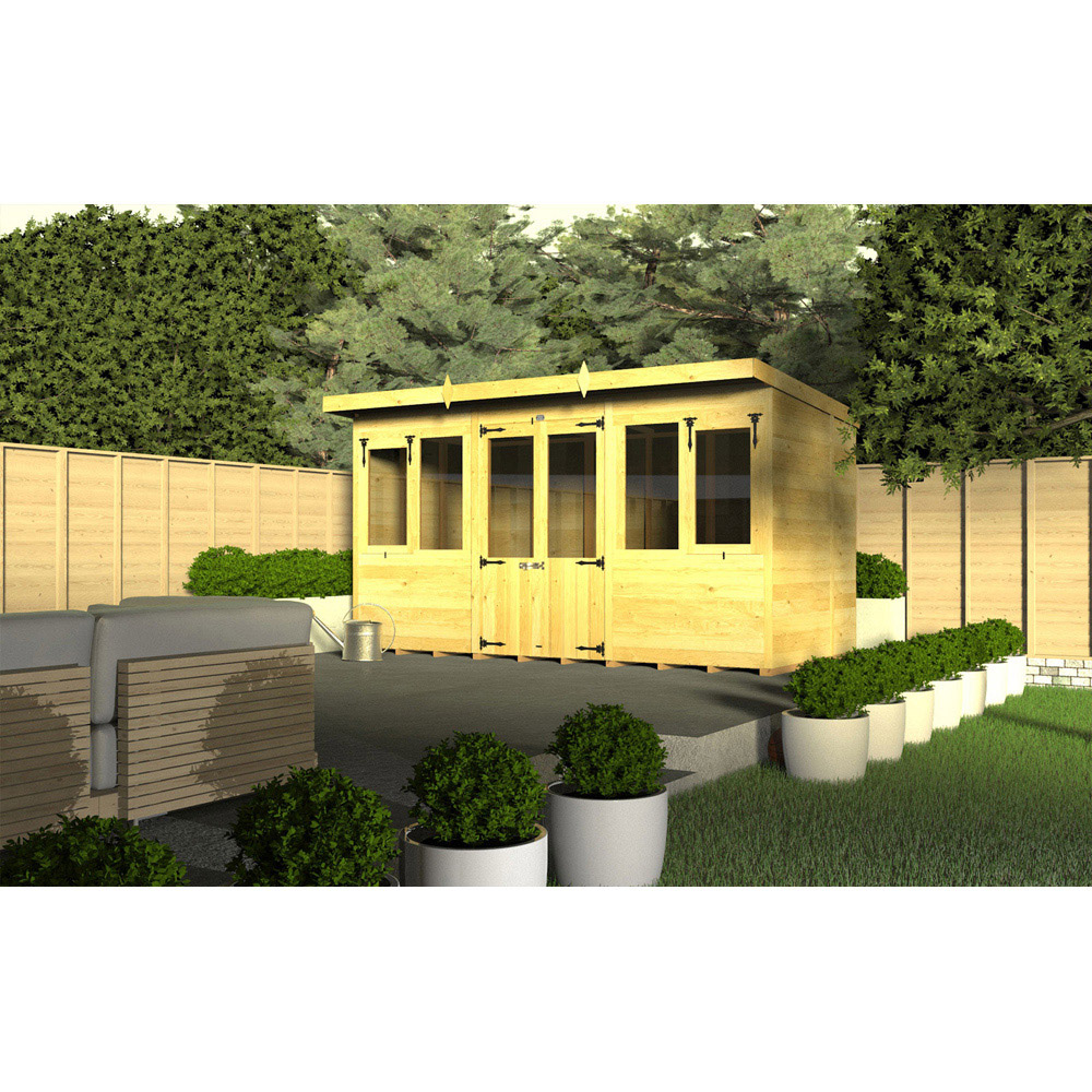 DIY Sheds 20 x 7ft Tongue and Groove Timber Pent Summerhouse Image 2