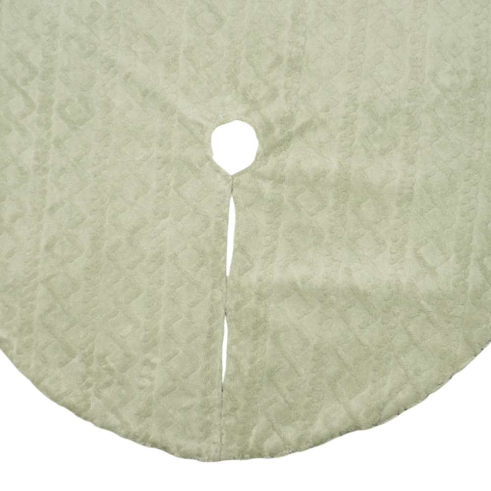 Embossed Tree Skirt Sage Image 2