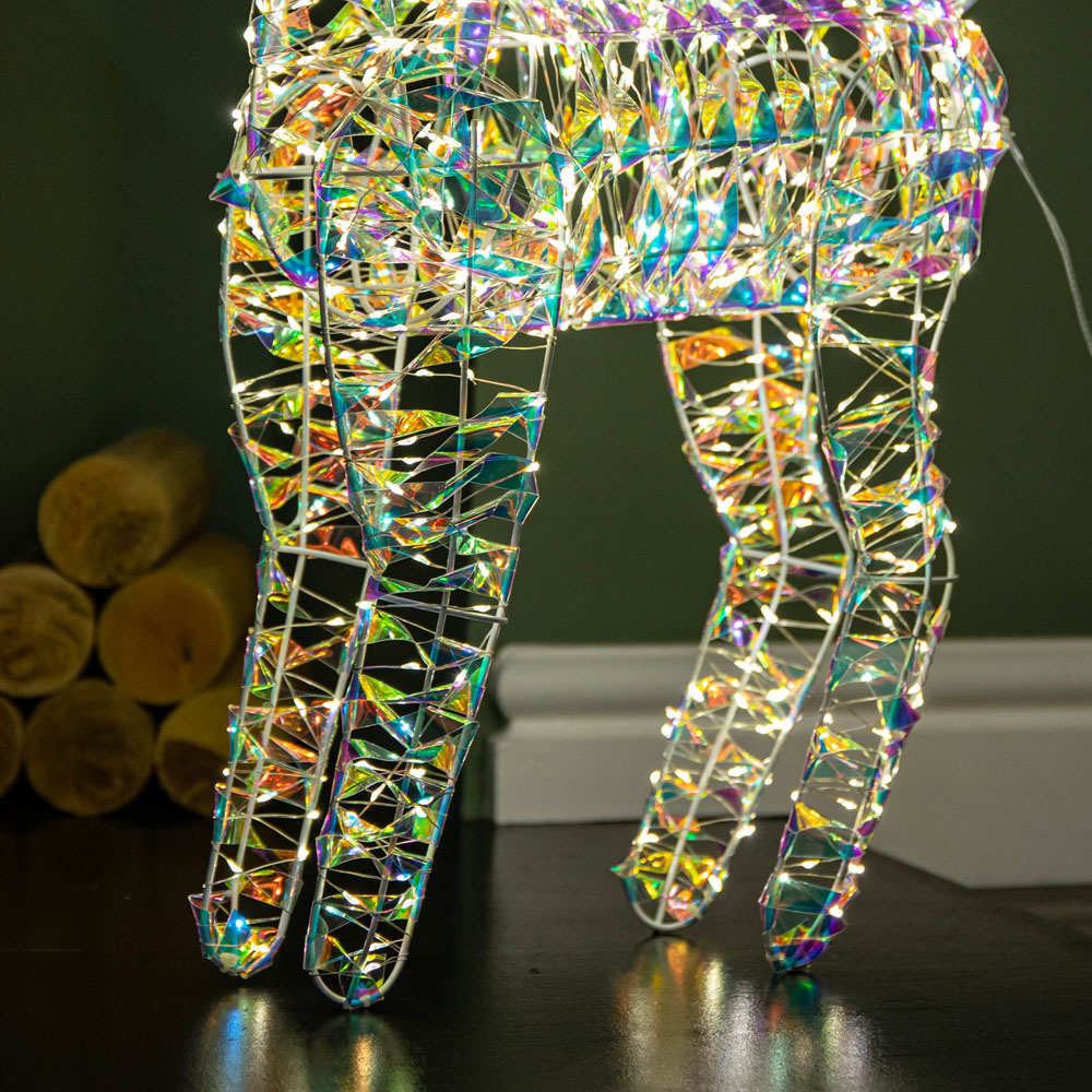 Samuel Alexander Light Up Iridescent Shimmer Reindeer Christmas Decoration 60cm Image 4
