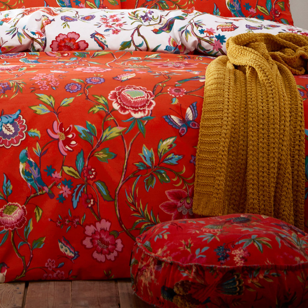 furn. Pomelo Tropical Double Orange Duvet Set Image 3