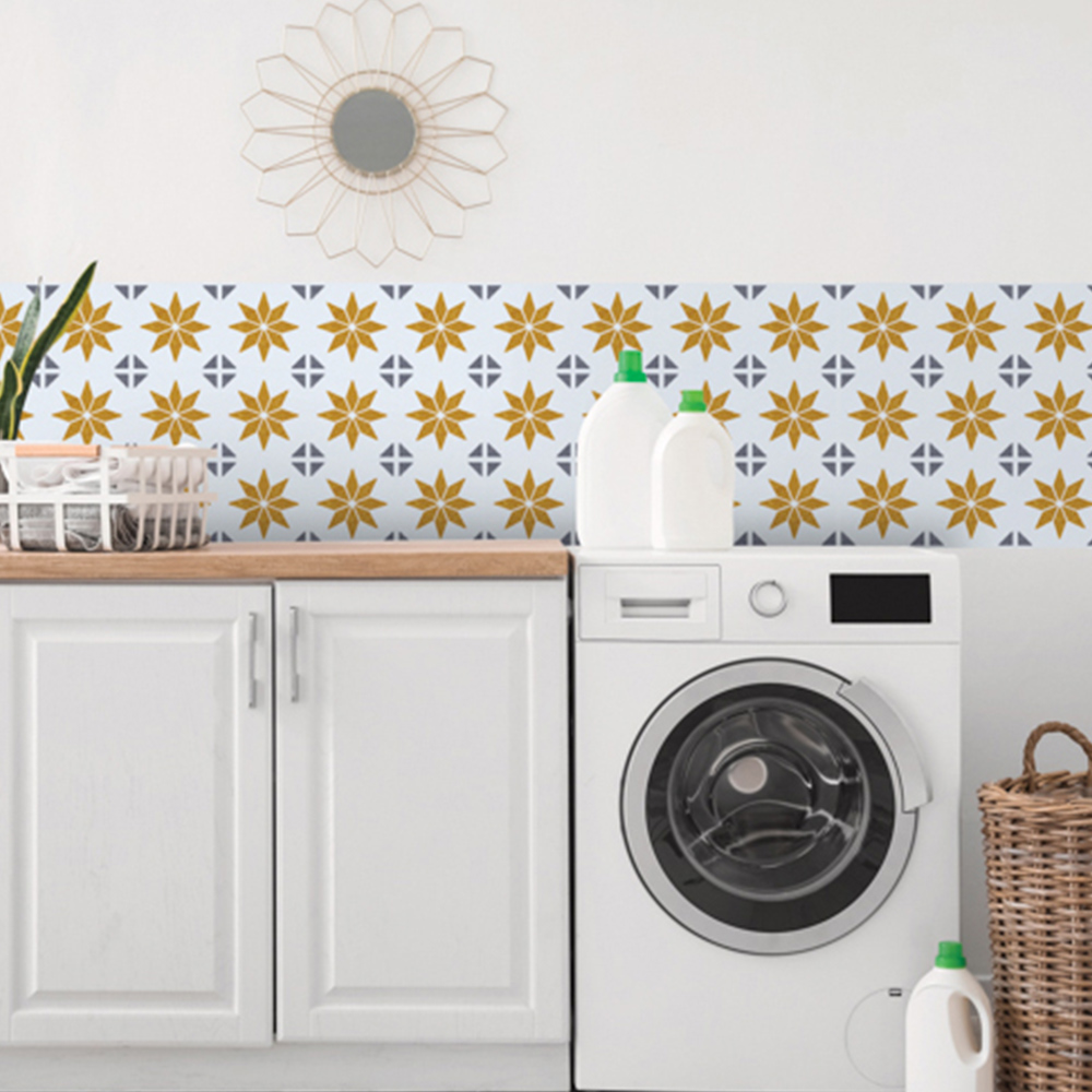 d-c-fix Alia Gold Sticky Back Vinyl Wall Tile 18 Pack Image 5