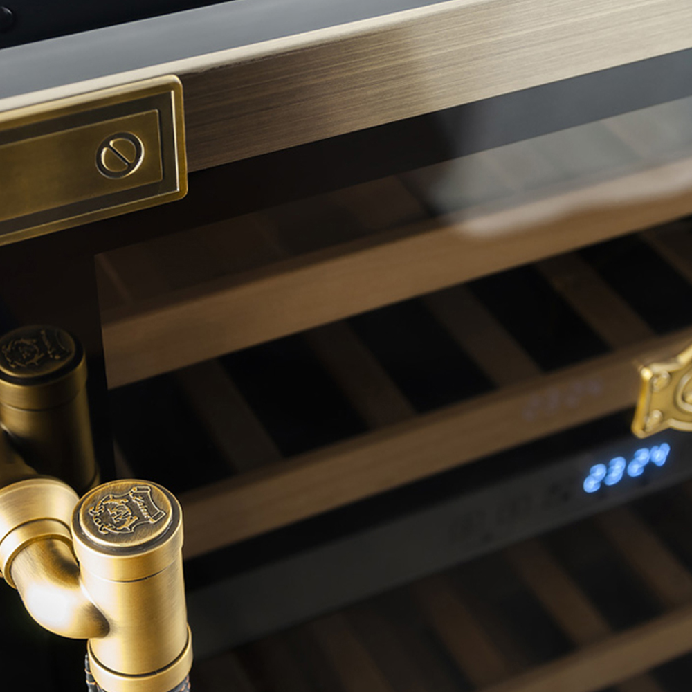 Kaiser Art Deco Anthracite Black 46 Bottle Wine Cooler Image 2