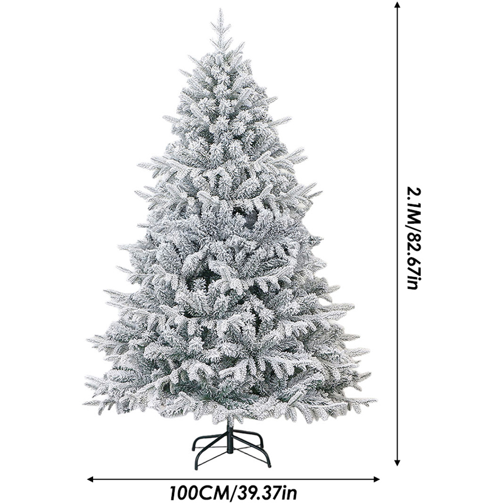 Living and Home X-Frame Stand Snow-Flocked PE Christmas Tree 6.8ft Image 8