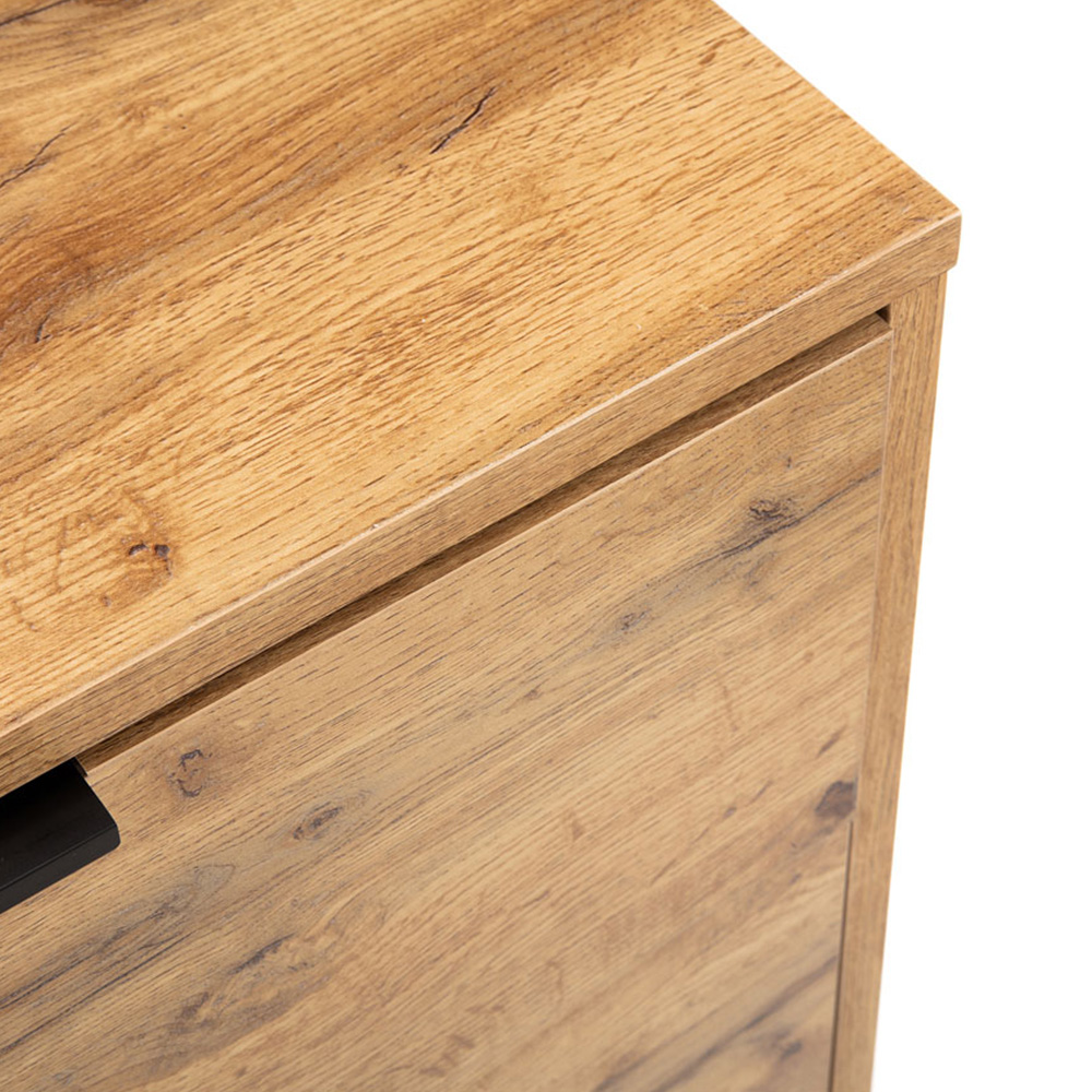 Julian Bowen Bali 6 Drawer Modern Oak Effect Wide Chest of Drawers Image 5