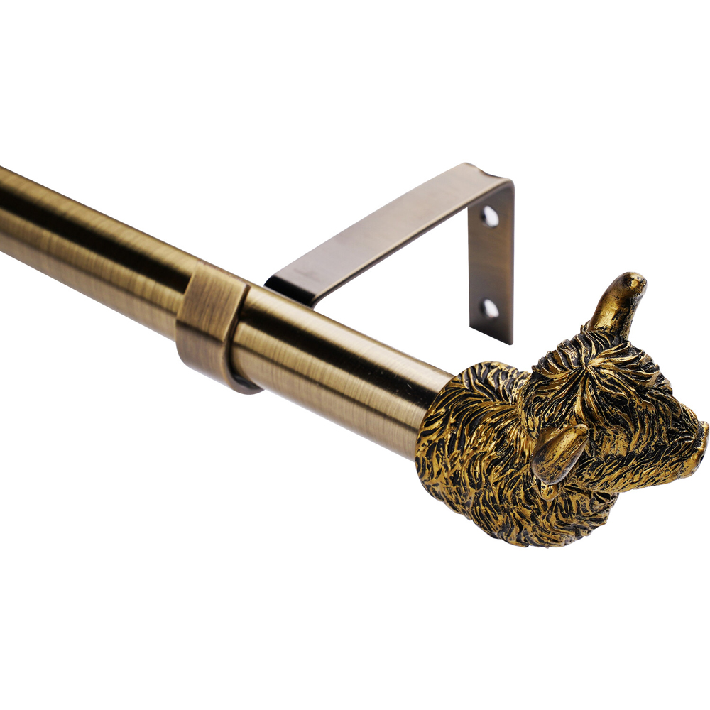 Highland Cow Curtain Pole Brass Image 2
