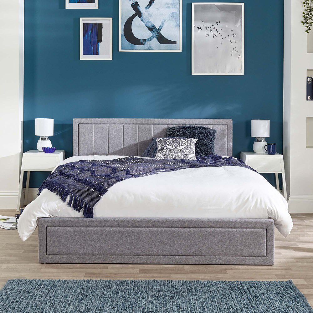 Aspire Furniture Castleton King Size Grey Ottoman Bed Image 3