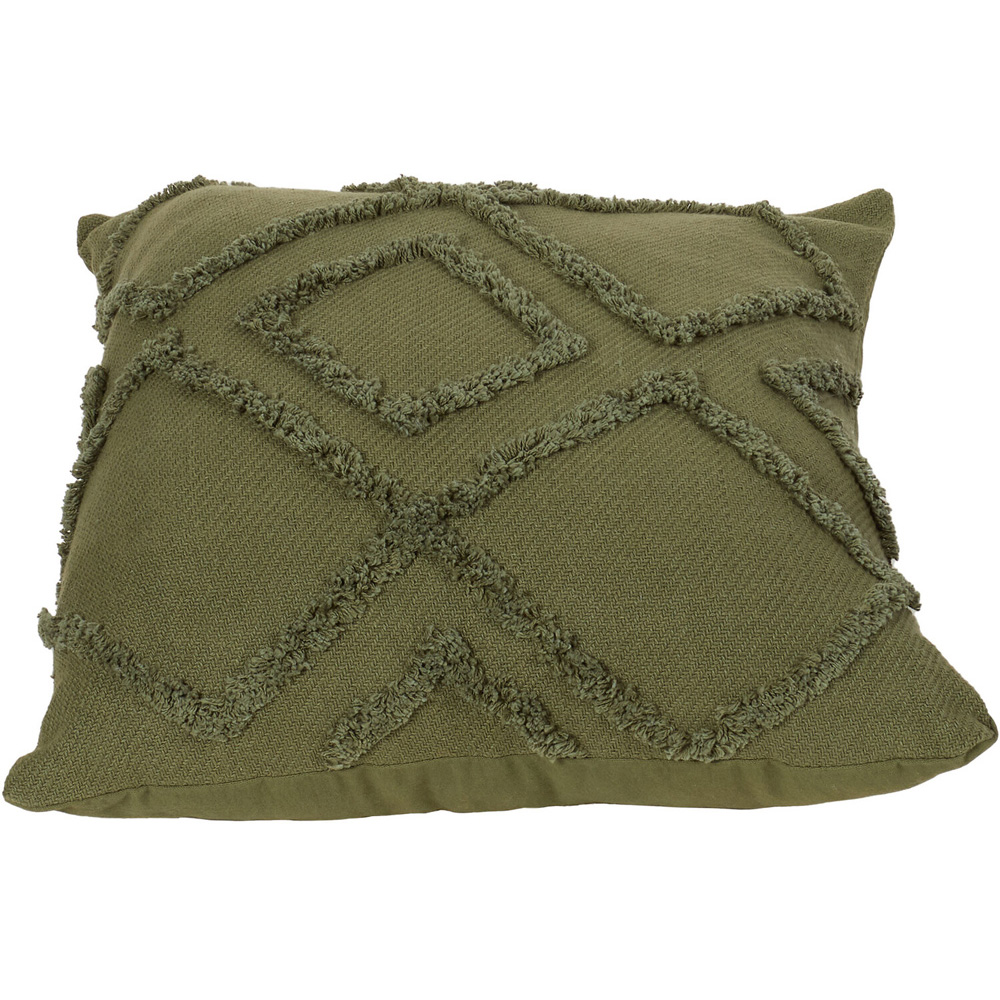 Medina Tufted Cushion - Khaki Image 3