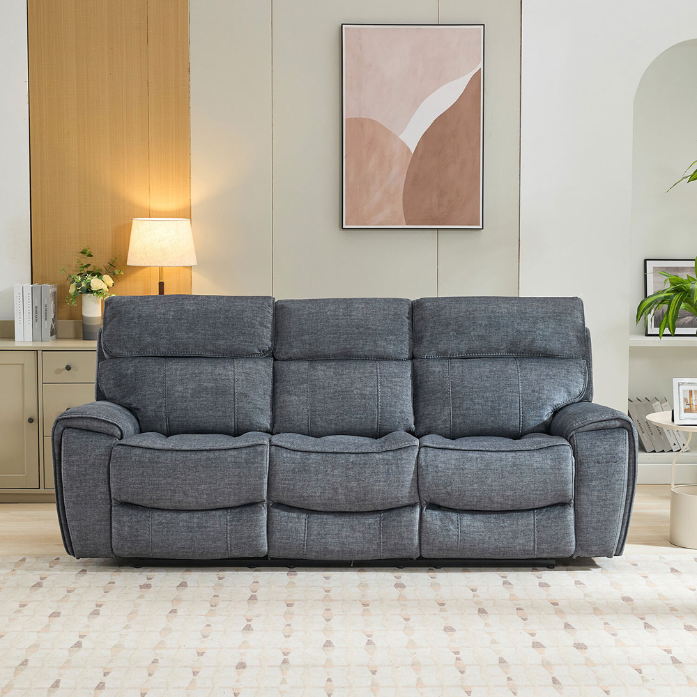 Cancun Reclining Sofa - Grey / 3 Image 7