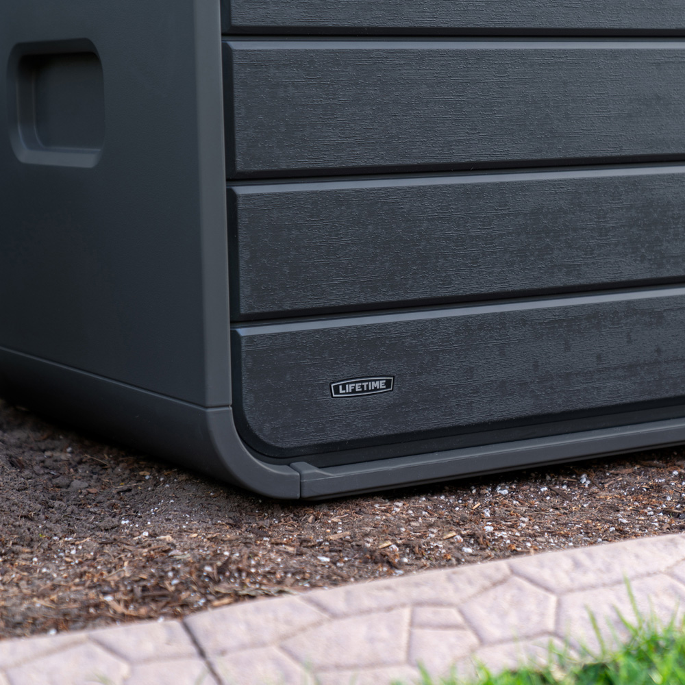 Lifetime Products 515L Dark Grey Modern Outdoor Storage Deck Box Image 6