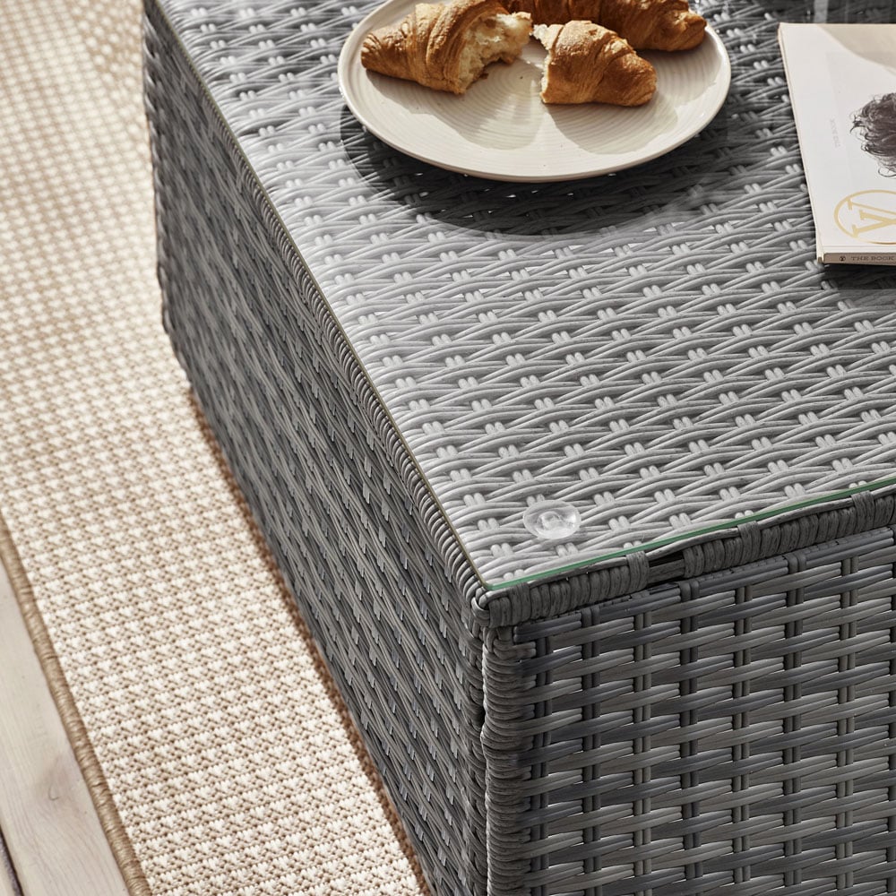 Furniturebox Windermere 6 Seater Grey Rattan Sofa Lounge Set Image 4