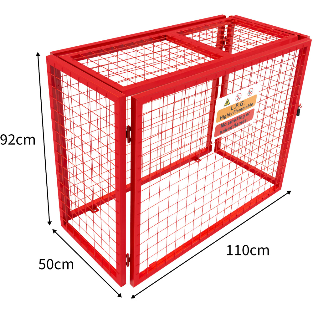 MonsterShop Red Gas Bottle Collapsible Mesh Cage 92 x 110cm Image 5