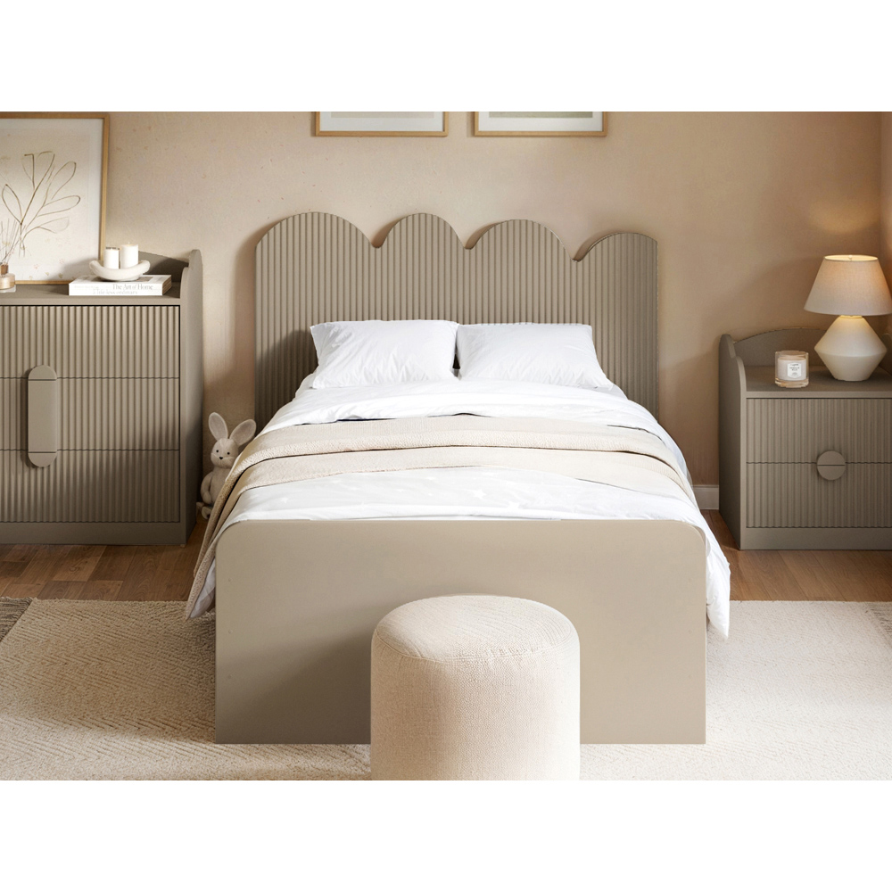 Flair Calista Single Dark Beige Ribbed Bed Image 4