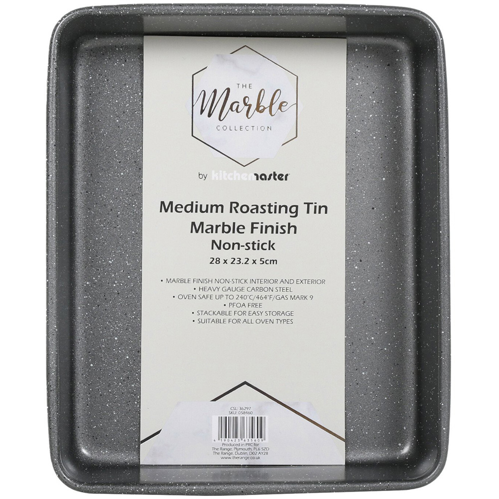 Marble Stone Finish Roasting Tin - Grey / Medium Image