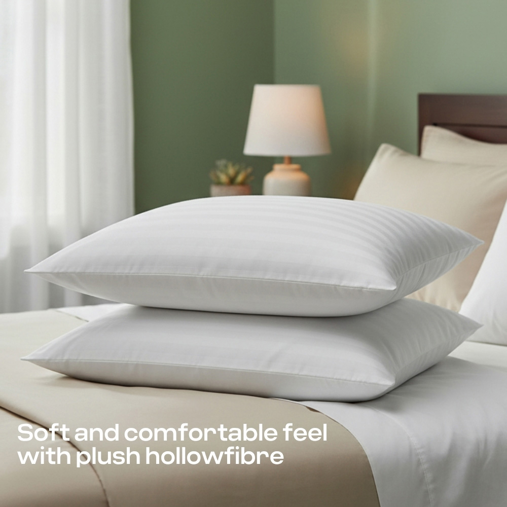 MHG Living Single Hollowfibre Mattress Topper with 2 Pillows Image 8