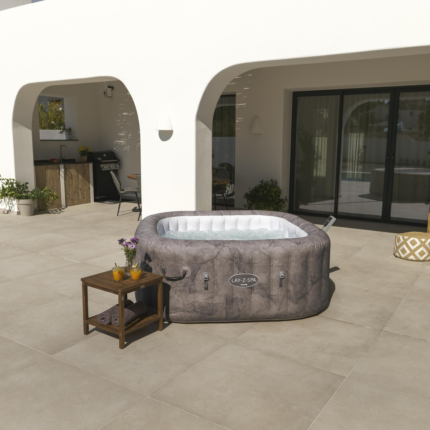 Lay-Z-Spa Rome MaxHold Smart AirJet - Brown Image 19